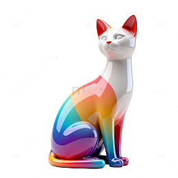 彩虹猫雕塑艺术设计作品
