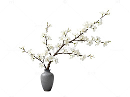 简约花瓶梅花装饰素材