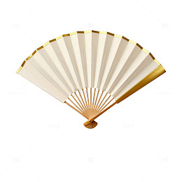 典雅古风折扇图案装饰元素