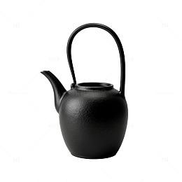 简约黑色茶壶设计元素