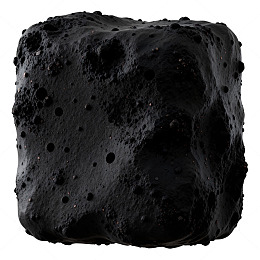 黑色岩石质感立方体设计素材