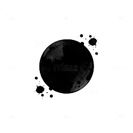 水墨圆点抽象艺术图案