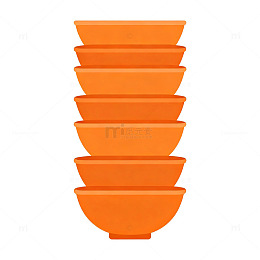 卡通橙色碗堆叠图案