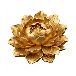 金色花朵艺术装饰图案
