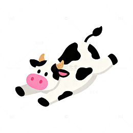 卡通奶牛插图