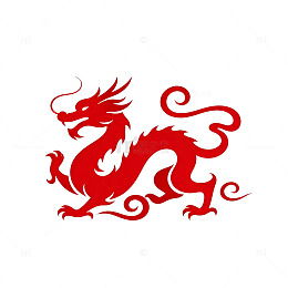 中国龙图案剪纸艺术