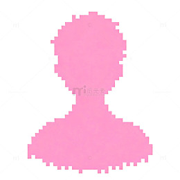 像素风粉色女性头像图标
