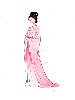 古风汉服女子插画