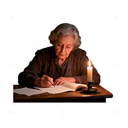 古韵书写烛光场景