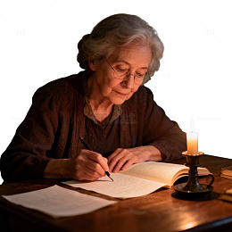 古韵书写蜡烛照明素材