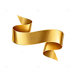 金色丝带装饰图案