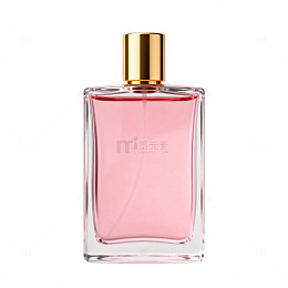 透明玻璃瓶粉色香水