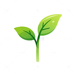 卡通风嫩芽插画环保主题素材