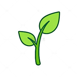 简约风格植物幼苗插画