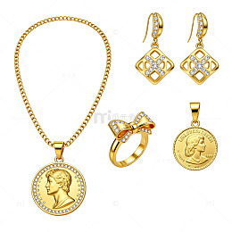 金色首饰套装展示