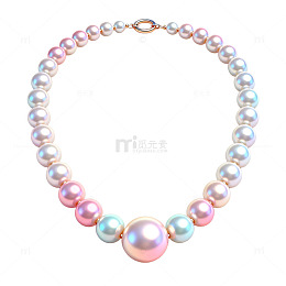 珍珠项链精美插画