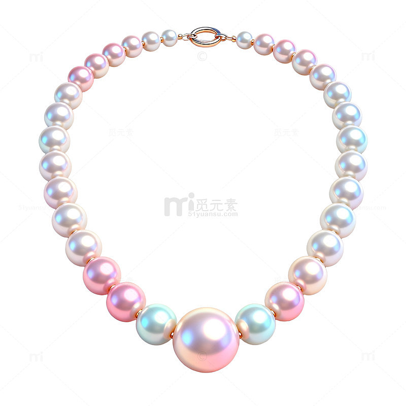 珍珠项链精美插画