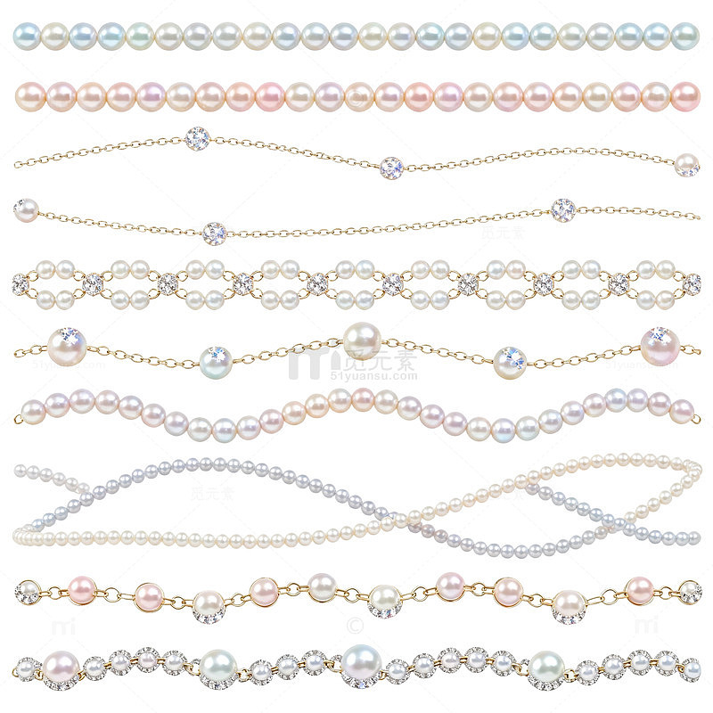 珍珠项链设计素材集