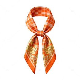 时尚格纹丝巾配饰设计