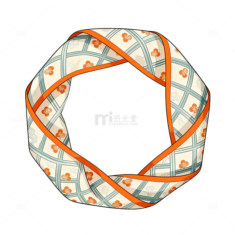 卡通几何图形装饰边框设计素材