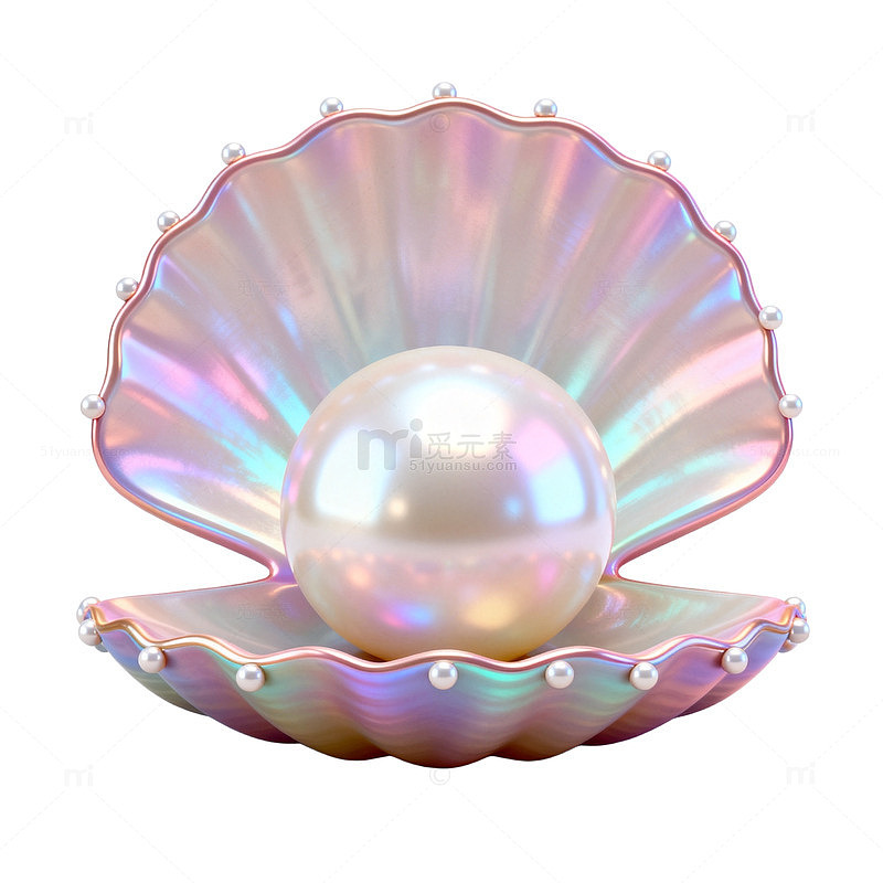 珍珠贝壳插图