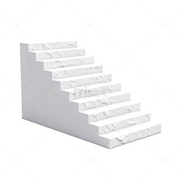 简约白色楼梯模型设计素材