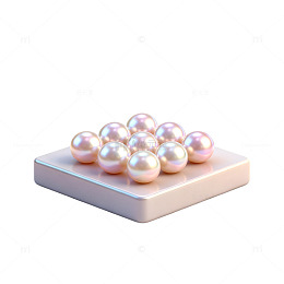 珍珠首饰简约展示素材