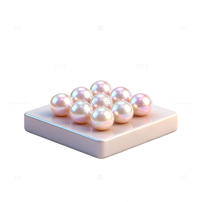 珍珠首饰简约展示素材