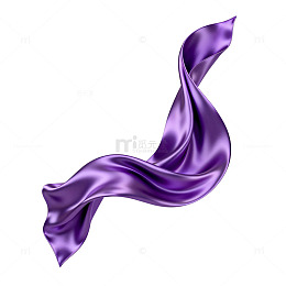 飘逸紫绸缎布料素材