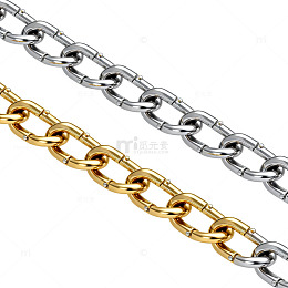 金银链条闪耀光泽