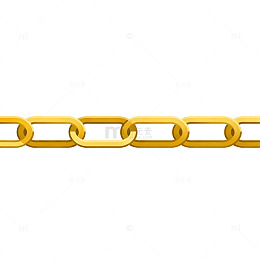 金色链条金属质感设计元素