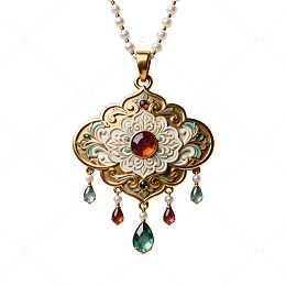 华丽珍珠吊坠设计