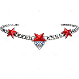 时尚星饰银链手链