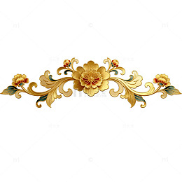 金色花纹装饰图案