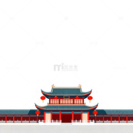 中国传统建筑插画