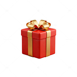 红色礼盒精美包装设计元素