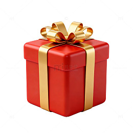 红色礼盒包装设计素材