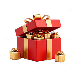 红色礼盒礼品包装设计素材