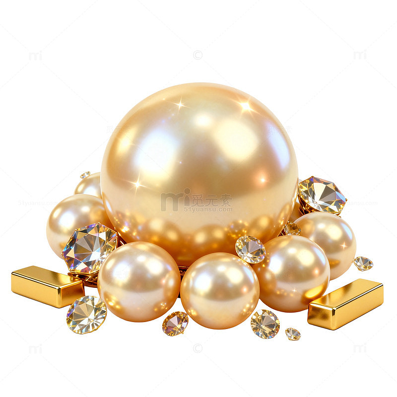 奢华珍珠钻石饰品组合