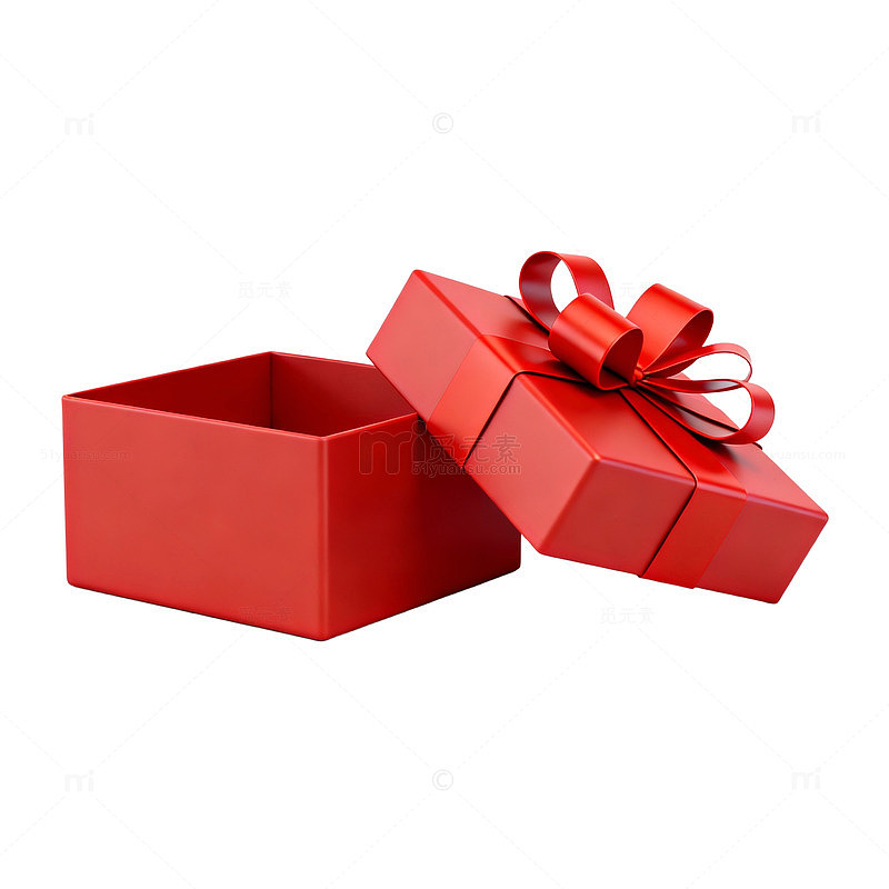 红色礼品盒惊喜礼物