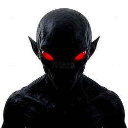 黑色怪物恐怖形象插画素材