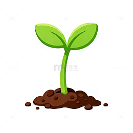 卡通幼苗生长图