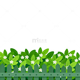 卡通植物边框装饰设计素材