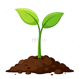 卡通幼苗生长插图