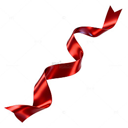 红色丝带飘带装饰图案