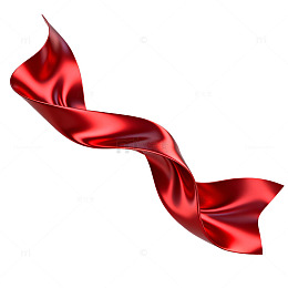 红绸飘带装饰素材