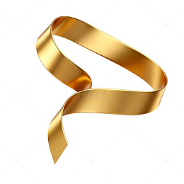 金色丝带装饰图案