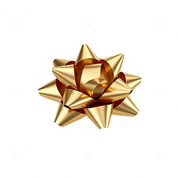 金色蝴蝶结装饰素材