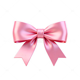 粉红丝带礼品包装装饰元素