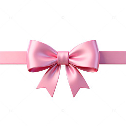 粉色丝带蝴蝶结装饰图案